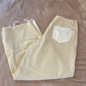 VIGOSS Jett Straight Colorblock Cropped Jeans (28)